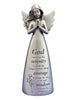 FLORENTINE ANGEL - RESIN 125MM - METALLIC SILVER ANTIQUE FINISH