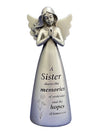 FLORENTINE ANGEL - RESIN 125MM - METALLIC SILVER ANTIQUE FINISH
