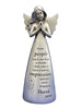 FLORENTINE ANGEL - RESIN 125MM - METALLIC SILVER ANTIQUE FINISH