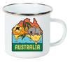 Australia Scene Map Enamel Mug