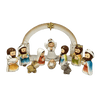 CHILDRENS NATIVITY SET WITH ARCH 10PCS 55MM