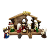 CHILDRENS NATIVITY SET WITH STABLE 10PCS 45MM