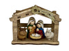 Little Nativity scene 3PCS with wood Hut