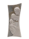 RESIN PLAQUE STONE LOOK HOLY FAMILY