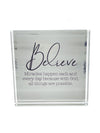 CRYSTAL PAPERWEIGHT BLOCK