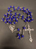 Catholic Rosary - DARK BLUE POLY BEADS