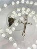 Catholic Rosary - White