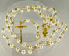 Catholic Rosary - WHITE PEARL BEADS