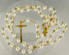 Catholic Rosary - WHITE PEARL BEADS