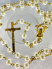 Catholic Rosary - WHITE PEARL BEADS
