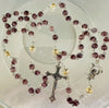 Catholic Rosary - GLASS STONE LOOK AMETHYST 6MM