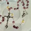 Catholic Rosary - GLASS STONE LOOK AMETHYST 6MM