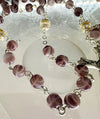 Catholic Rosary - GLASS STONE LOOK AMETHYST 6MM