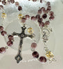 Catholic Rosary - GLASS STONE LOOK AMETHYST 6MM