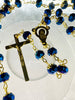 Catholic Rosary - NAVY BLUE BEADS