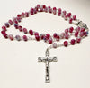 Catholic Rosary - Dark Pink & Light Blue