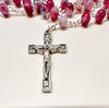 Catholic Rosary - Dark Pink & Light Blue