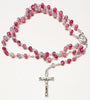 Catholic Rosary - Dark Pink & Light Blue