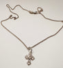 Sterling Silver filigree Little cross pendant - necklace 45cm