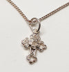 Sterling Silver filigree Little cross pendant - necklace 45cm