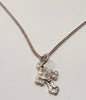 Sterling Silver filigree Little cross pendant - necklace 45cm