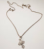 Sterling Silver filigree Little cross pendant - necklace 45cm