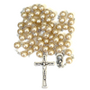 Catholic Rosary - GLASS BEADS LIGHT GOLD