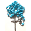 Catholic Rosary - Blue oval beads 8mm