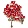Catholic Rosary - CRYSTAL RUBY Glass bead 6mm