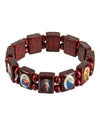 ROSARY BRACELET – PATRON SAINTS BROWN