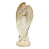 GUARDIAN ANGEL WHITE STATUE WITH GOLD DETAILS