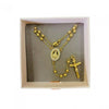 Stainless Steel Gold Miraculous Mary Catholic Rosary