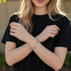 Stainless Steel Bangle Bracelet with cross