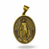 Stainless Steel Gold Miraculous Mary Medal