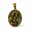 Stainless Steel Gold Holy Family Medal