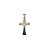 Stainless Steel Silver Crucifix with St Benedict Medal