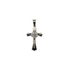 Stainless Steel Silver Crucifix with St Benedict Medal