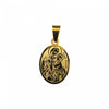 Stainless Steel Gold St Joseph Oval Medal