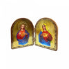 SACRED HEART OF JESUS & MARY BI FOLD PLAQUE