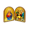 SACRED HEART OF JESUS & HOLY FAMILY BI FOLD PLAQUE