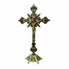 LARGE STANDING METAL CRUCIFIX 33CM
