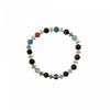 MULTICOLOUR BEAD BRACELET WITH LITTLE SILVER OR GOLD CROSSES