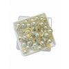 Catholic Rosary - WHITE PEARL BEADS WITH GOLD CHAIN AND GOLD CRUCIFIX