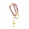 Catholic Rosary - CRYSTAL RED BEADS WITH GOLD CHAIN