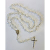 Catholic Rosary - CRYSTAL CLEAR BEADS WITH SILVER CHAIN AND SILVER CRUCIFIX