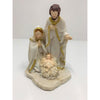 HOLY FAMILY RESIN NATIVITY WITH GOLD DETAILS 16CM