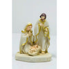 HOLY FAMILY RESIN NATIVITY WITH GOLD DETAILS 11CM