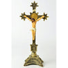 ST BENEDICT STAND RESIN CRUCIFIX 24CM