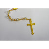 Catholic Rosary - CRYSTAL CLEAR BEADS WITH GOLD CHAIN AND GOLD CRUCIFIX