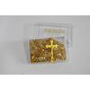Catholic Rosary - CRYSTAL CLEAR BEADS WITH GOLD CHAIN AND GOLD CRUCIFIX